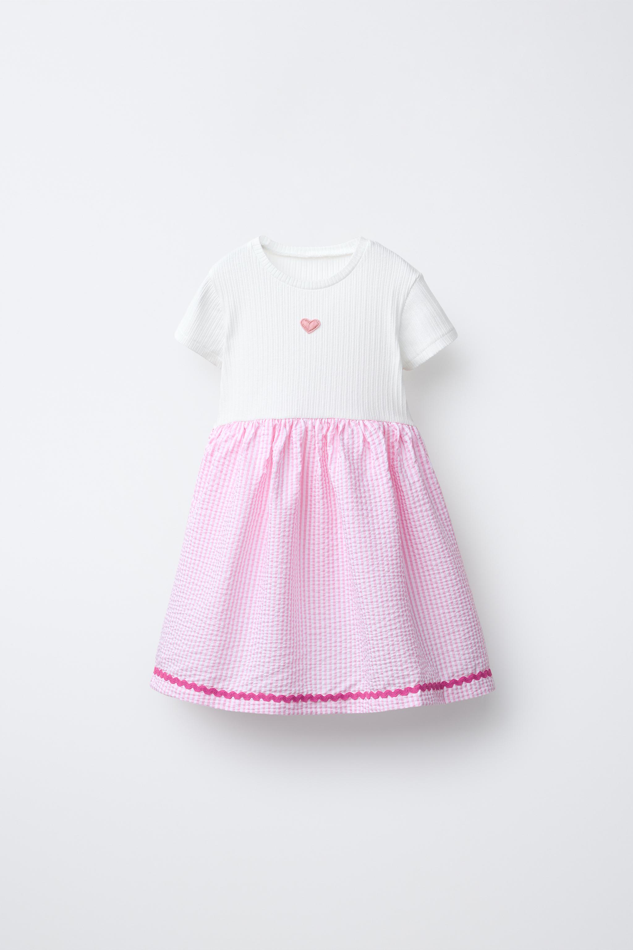 COMBINED PRINTED SEERSUCKER DRESS